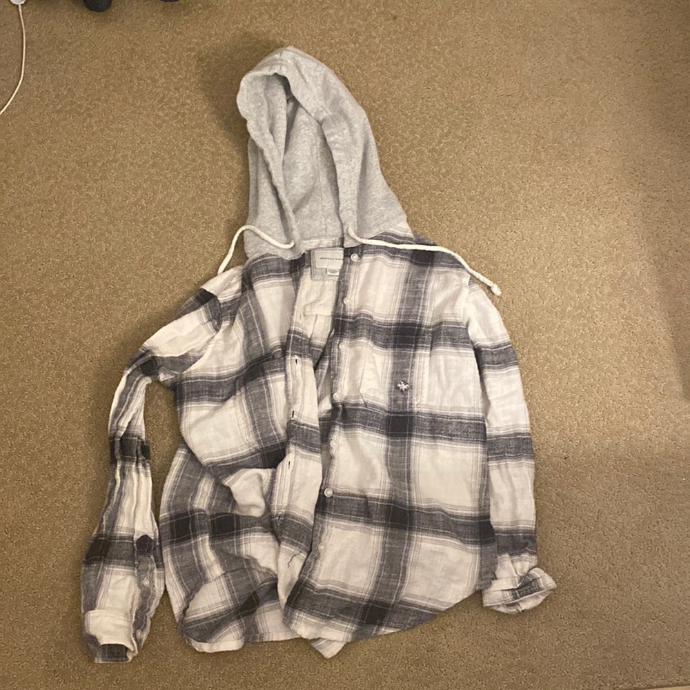 American eagle flannel sweatshirt